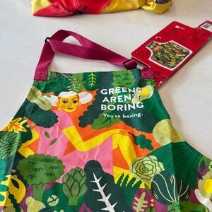 Blue Q Colorful Apron - Greens Aren't Boring